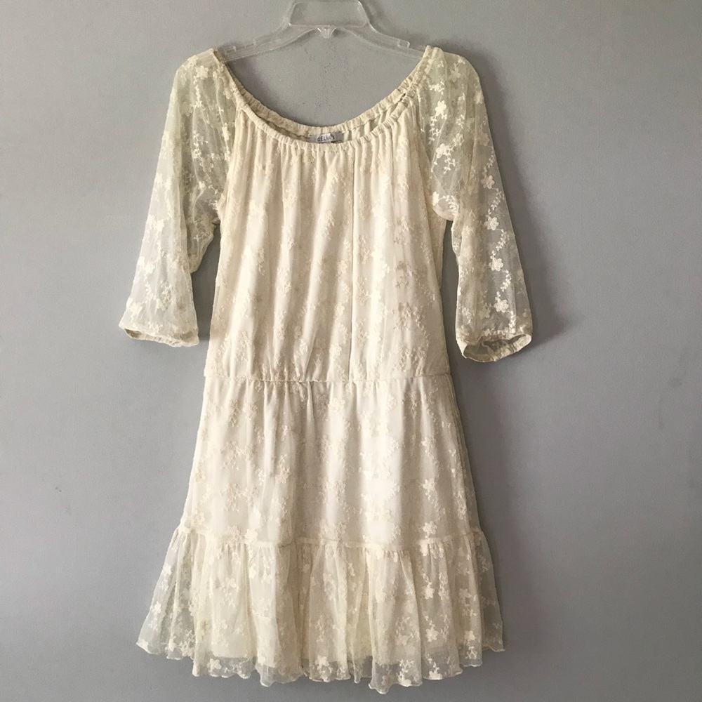 Cream lace dress